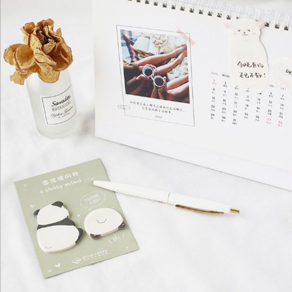 Cute Fat Little Animal Weekly Plan Sticky Notes Post Memo Pad (Panda) - Image 7
