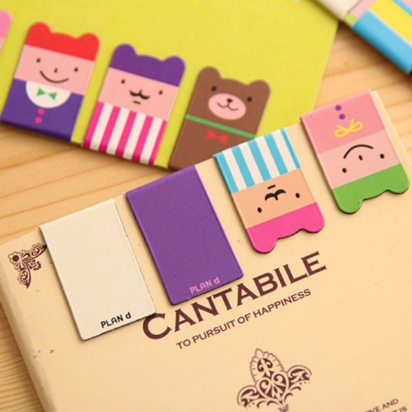 10 Sets Cartoon Metal Magnetic Bookmarks Office Supplies Stationery Gifts (Green) - Image 5