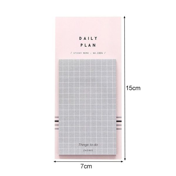 2 PCS Simple and Small Fresh List Learning Office Schedule Plan Notes N Times Posted (Gray Square) - Image 2