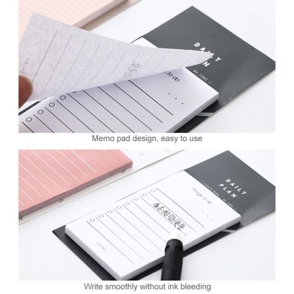 2 PCS Simple and Small Fresh List Learning Office Schedule Plan Notes N Times Posted (Gray Square) - Image 3