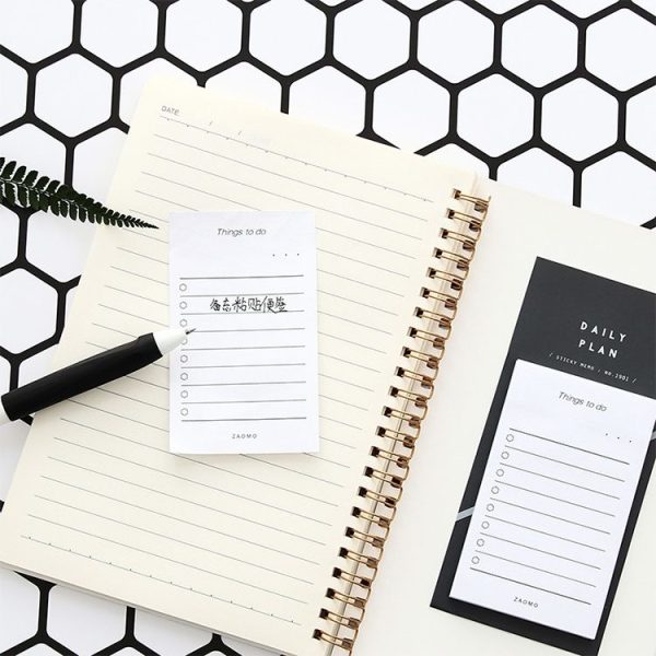 2 PCS Simple and Small Fresh List Learning Office Schedule Plan Notes N Times Posted (Gray Square) - Image 4