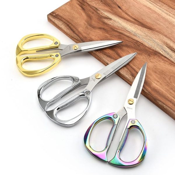 K82 Stainless Steel Alloy Scissors Multifunctional Household Powerful Diamond Scissors (Color Titanium) - Image 2