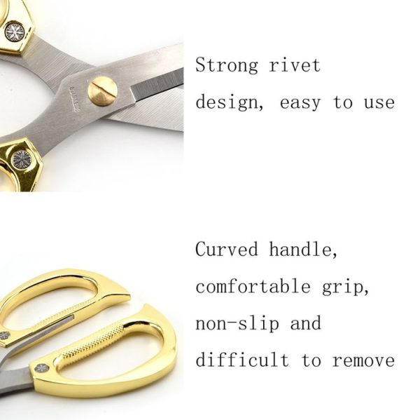 K82 Stainless Steel Alloy Scissors Multifunctional Household Powerful Diamond Scissors (Color Titanium) - Image 6