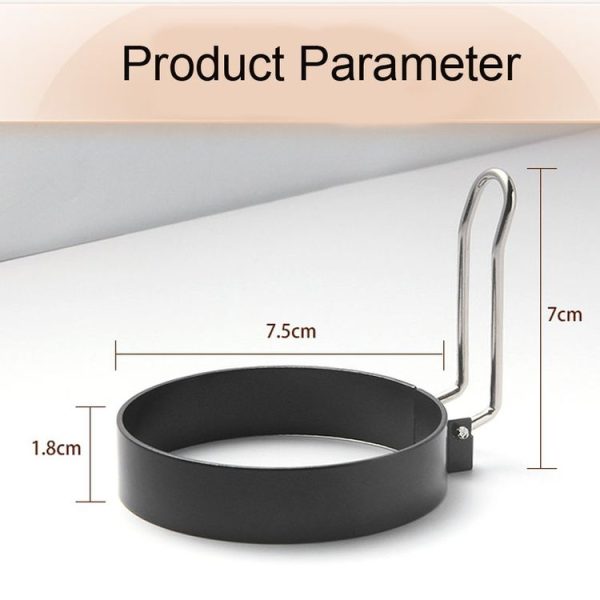 Egg Ring Iron Spray Non-Stick Round Omelette Model Omelette Mold, Specification: 2 PCS - Image 6