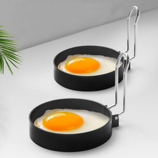 Egg Ring Iron Spray Non-Stick Round Omelette Model Omelette Mold, Specification: 2 PCS - Image 7
