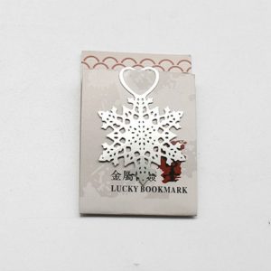 2 PCS Snowflake Patterns Metal Bookmarks Wedding Supplies Stationery Gifts (Snowflake 2)
