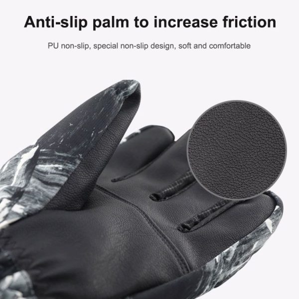 Winter Thermal Ski Gloves Outdoor Waterproof Velvet Gloves Thickening Touch Screen Motorcycle Gloves, Size: XL (Red) - Image 6