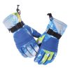Unisex Skiing Riding Winter Outdoor Sports Touch Screen Thickened Splashproof Windproof Warm Gloves, Size: XS (Blue)