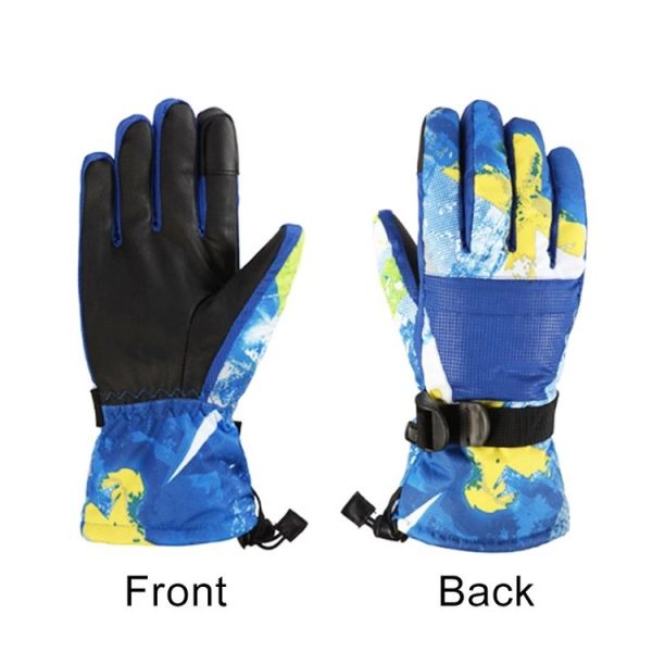 Unisex Skiing Riding Winter Outdoor Sports Touch Screen Thickened Splashproof Windproof Warm Gloves, Size: L (Narcissus) - Image 6