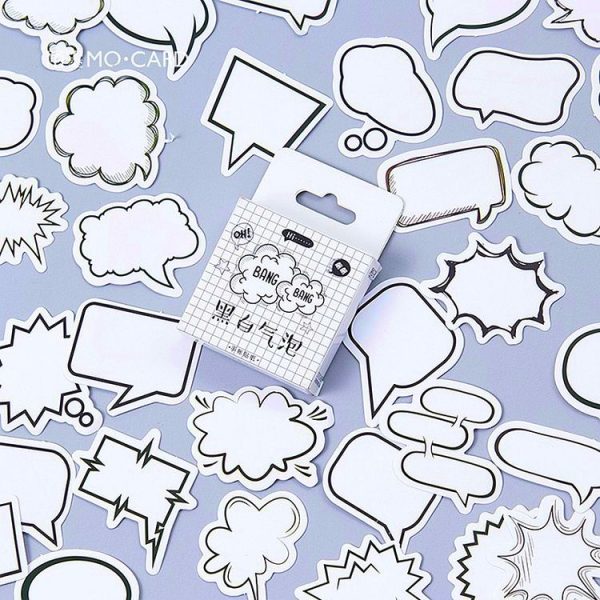 2pcs White Bubble Memo Pad Diary Stickers Pack - Image 2