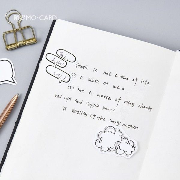 2pcs White Bubble Memo Pad Diary Stickers Pack - Image 3