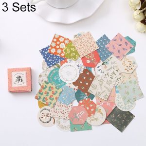 3 Sets Cartoon Series Sticker Album Scrap Stamp Sticker Stationery School Supplies (Flower dream set)