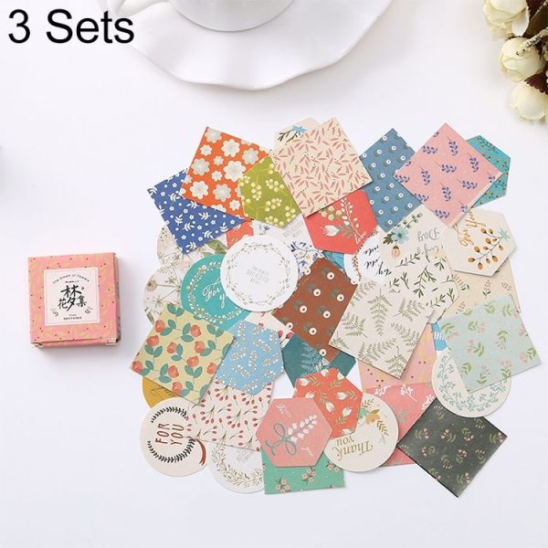 3 Sets Cartoon Series Sticker Album Scrap Stamp Sticker Stationery School Supplies (Flower dream set)