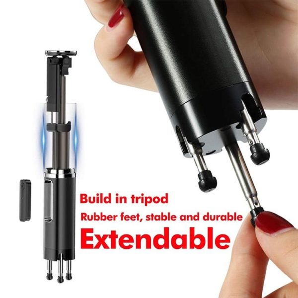 H1 Wireless Mobile Phone Selfie Stick Concealed Tripod Telescopic Live Stand (Fluorescent Green) - Image 6