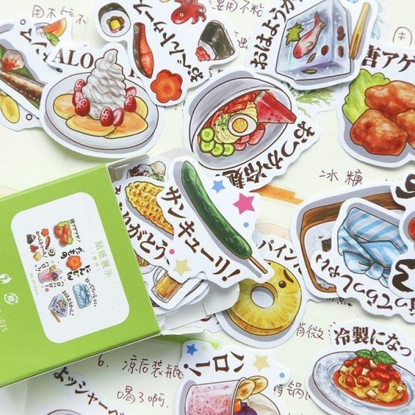 3 PCS Cartoon Cute Box Sticker DIY Album Decoration Sealing Sticker Boxed Hand-Decorated Sticker Set (Streetscape painting) - Image 4