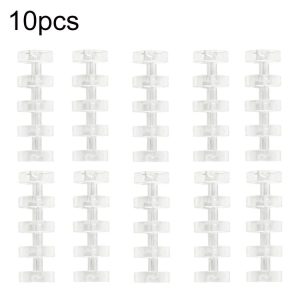 KW-TRIO5 10pcs Grommet Binder Segmented Plastic Binding Rings, Size: 10mm (Transparent White)
