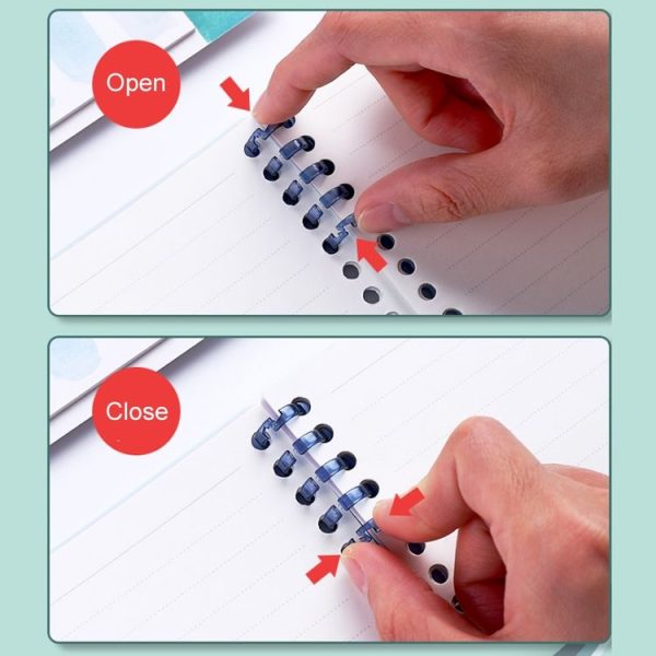 KW-TRIO5 10pcs Grommet Binder Segmented Plastic Binding Rings, Size: 12mm (Transparent White) - Image 3