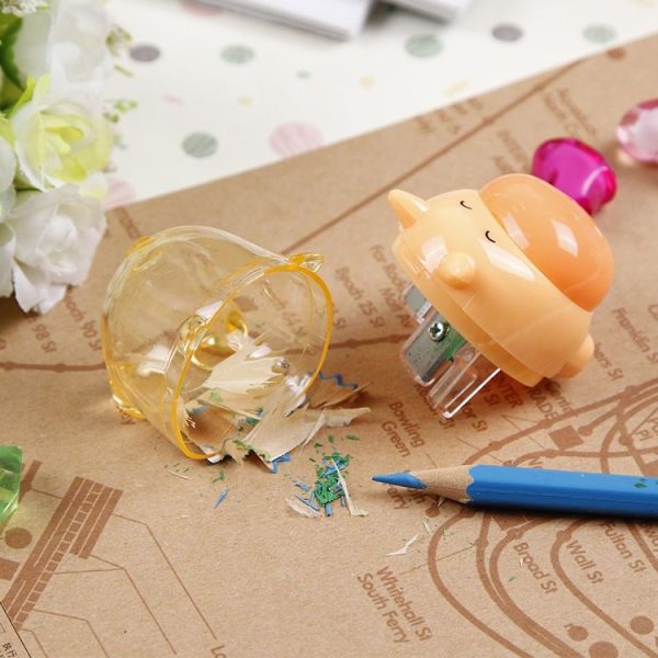 Mini Cute Cartoon Pig Double Hole Pencil Sharpener School Student Stationery (Sky Blue) - Image 6