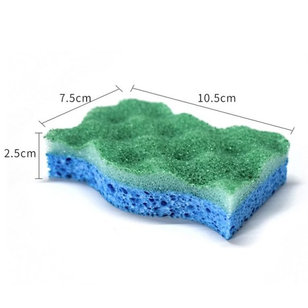 6 PCS Household Cleaning Sponge Kitchen Scouring Pad (Green) - Image 2