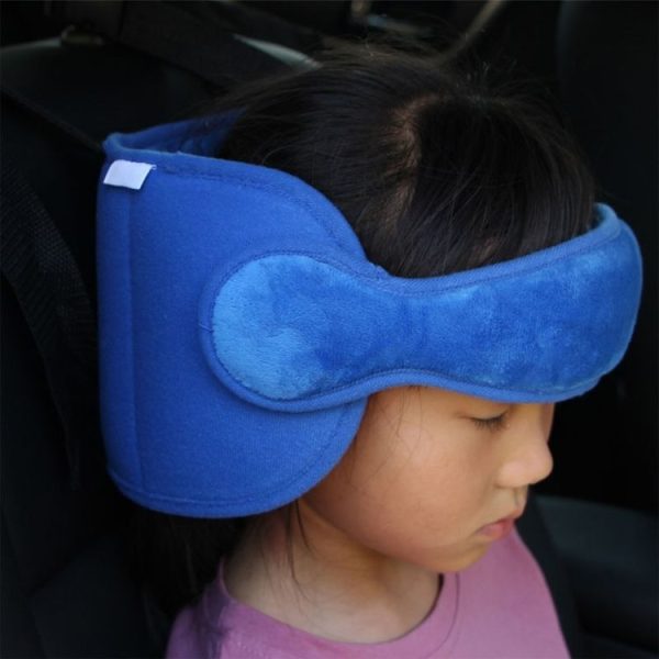 Child Car Seat Head Support Comfortable Safe Sleep Solution Pillows Neck Travel Stroller Soft Cushion (Grey Print) - Image 5