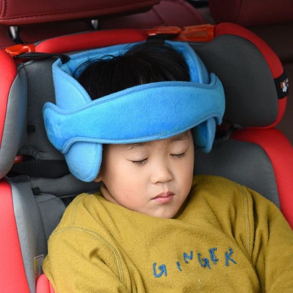 Child Car Seat Head Support Comfortable Safe Sleep Solution Pillows Neck Travel Stroller Soft Cushion (Grey Print) - Image 6