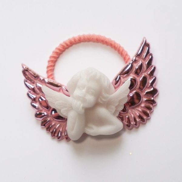 Christmas Hair Accessories Antlers Headband And Little Angel Hairpin Hair Band Combination Set (Pink) - Image 4