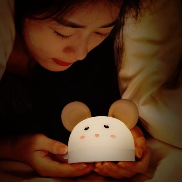 Cute Mouse Silicon Night Light with Electronic Alarm Clock Function Bedside Sleeping Desk Lamp Learning Clock - Image 7