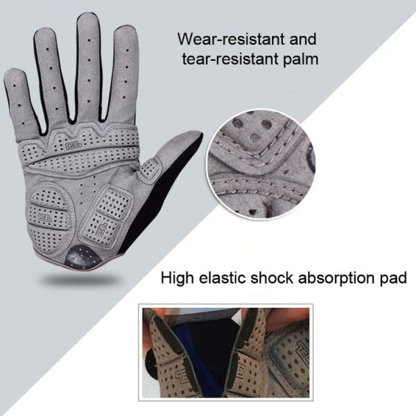 DemonKnights Cycling Gloves Full Finger Bicycle Gloves Outdoor Sports Equipment, Size: M (Azzurri) - Image 3