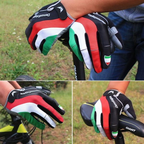 DemonKnights Cycling Gloves Full Finger Bicycle Gloves Outdoor Sports Equipment, Size: M (Azzurri) - Image 8