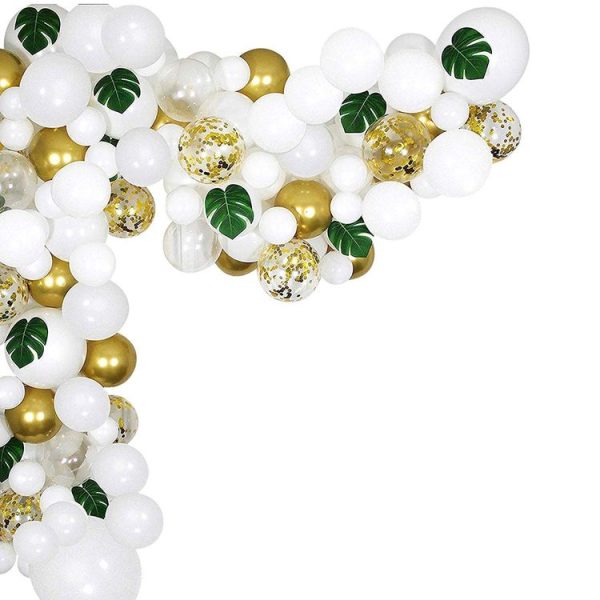 White Gold Party Theme Balloon Garland Set Birthday Wedding Decoration Balloon Set - Image 2