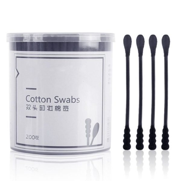 Disposable Spiral Makeup Cotton Swab Portable Cleaning Makeup Tool
