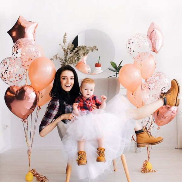 1 Set 18 Inch Aluminum Pearl Sequins Balloon Set Party Decoration Holiday Decoration (Rose Red) - Image 4