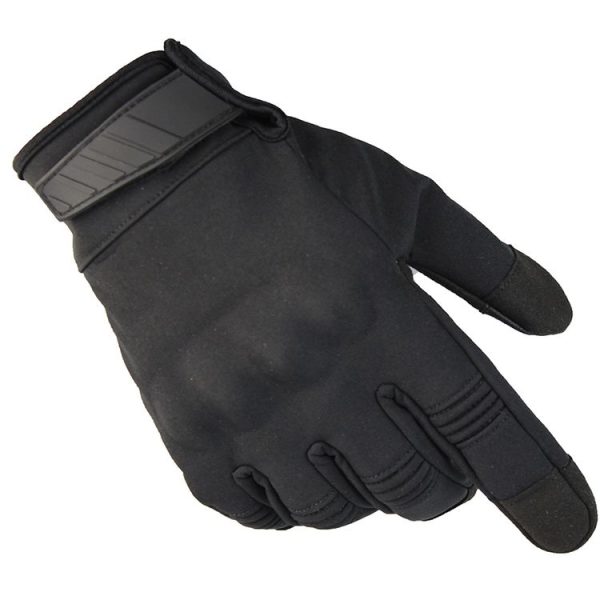 A24 Windproof Anti-Skid Wear-Resistant Warm Gloves For Outdoor Motorcycle Riding, Size: M (Black)