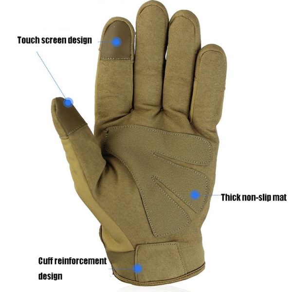 A24 Windproof Anti-Skid Wear-Resistant Warm Gloves For Outdoor Motorcycle Riding, Size: M (Black) - Image 3