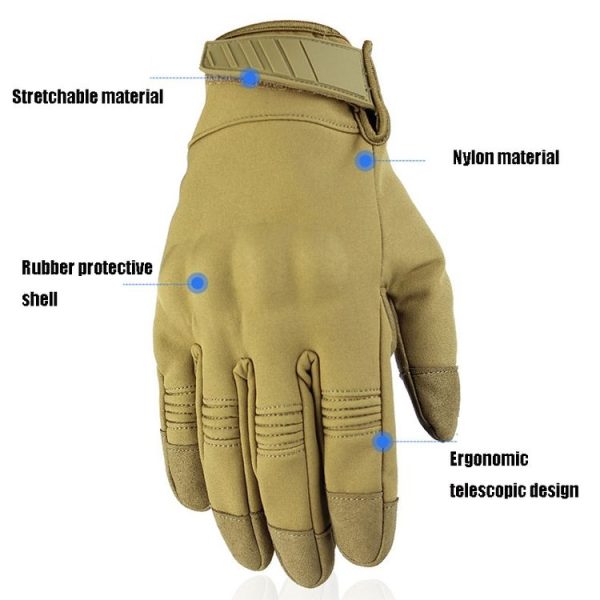 A24 Windproof Anti-Skid Wear-Resistant Warm Gloves For Outdoor Motorcycle Riding, Size: M (Black) - Image 4