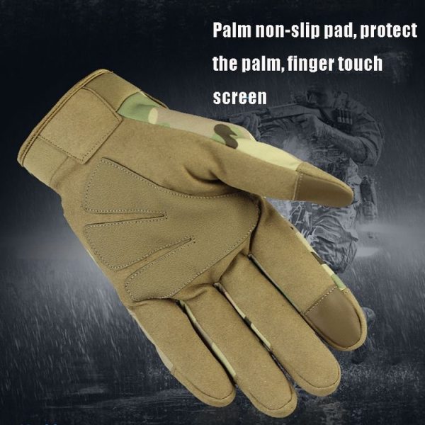 A24 Windproof Anti-Skid Wear-Resistant Warm Gloves For Outdoor Motorcycle Riding, Size: M (Black) - Image 6