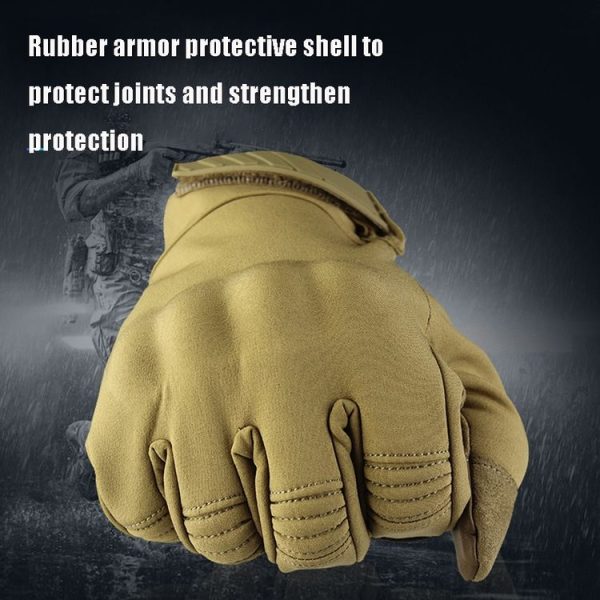A24 Windproof Anti-Skid Wear-Resistant Warm Gloves For Outdoor Motorcycle Riding, Size: M (Black) - Image 7