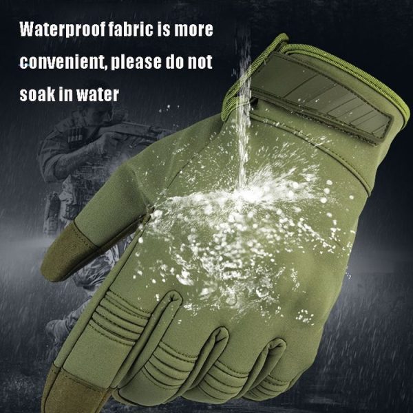 A24 Windproof Anti-Skid Wear-Resistant Warm Gloves For Outdoor Motorcycle Riding, Size: M (Black) - Image 8