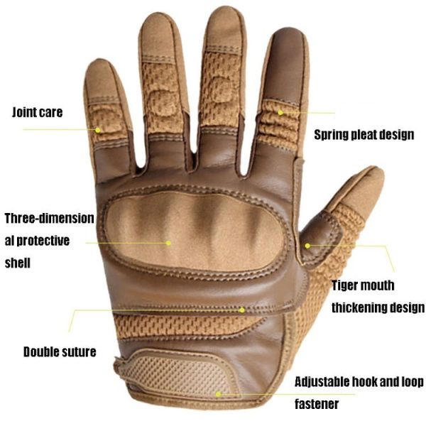 B28 Outdoor Rding Motorcycle Protective Anti-Slip Wear-Resistant Mountaineering Sports Gloves, Size: XL (Black) - Image 3