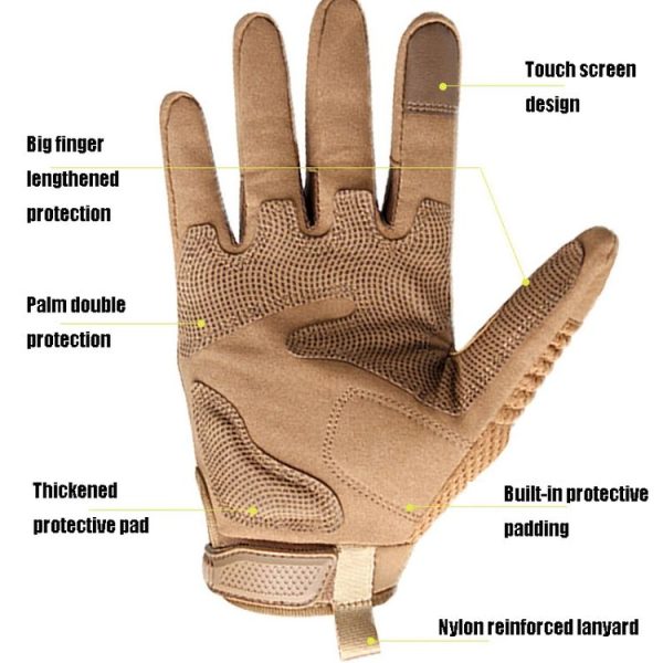 B28 Outdoor Rding Motorcycle Protective Anti-Slip Wear-Resistant Mountaineering Sports Gloves, Size: XL (Black) - Image 4