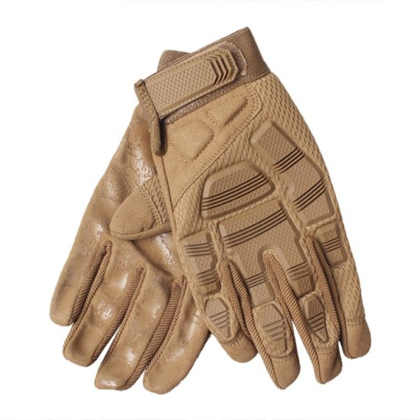 B33 Outdoor Mountaineering Riding Anti-Skid Protective Motorcycle Gloves, Size: L (Brown) - Image 3