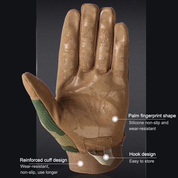 B33 Outdoor Mountaineering Riding Anti-Skid Protective Motorcycle Gloves, Size: L (Brown) - Image 5