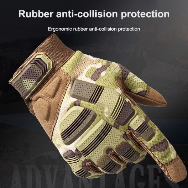B33 Outdoor Mountaineering Riding Anti-Skid Protective Motorcycle Gloves, Size: L (Brown) - Image 7