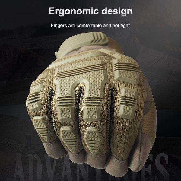 B33 Outdoor Mountaineering Riding Anti-Skid Protective Motorcycle Gloves, Size: L (Brown) - Image 8