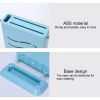 Kitchen Multifunctional Three-Hole Invisible Knife Holder Hollow Drain Kitchenware Storage Rack (Dark Blue) - Image 3