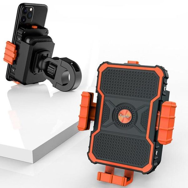Motorcycle Bracket Electric Bicycle Riding Mobile Phone Bracket Takeaway Rider Navigation Shockproof Bracket, Style: Handlebar Installation (Green) - Image 8