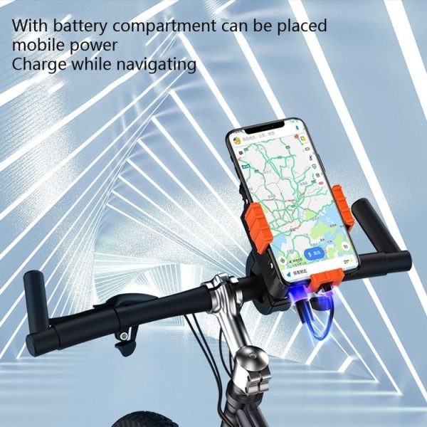 Motorcycle Bracket Electric Bicycle Riding Mobile Phone Bracket Takeaway Rider Navigation Shockproof Bracket, Style: Handlebar Installation (Green) - Image 9