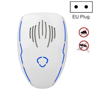 DC-9015 Household Energy-saving Multi-function Variable Frequency Ultrasonic Electronic Mouse and Mosquito Repellent, Style: EU Plug (White)