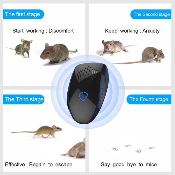 DC-9015 Household Energy-saving Multi-function Variable Frequency Ultrasonic Electronic Mouse and Mosquito Repellent, Style: EU Plug (White) - Image 3