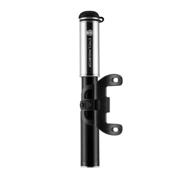 CYCLINGBOX Bicycle Mountain Bike Aluminum Alloy Mini Pump Portable Inflatable Tube Universal Pump (Black) - Image 2
